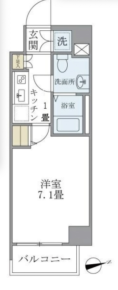 リアルスウィート三軒茶屋401の間取り