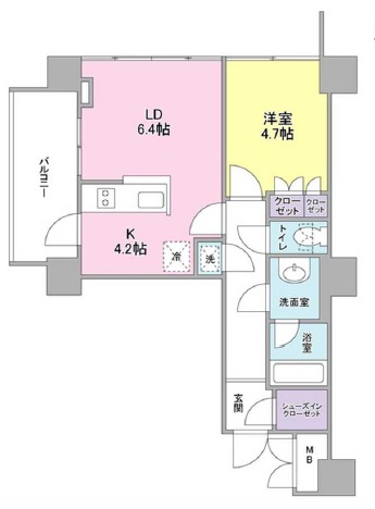 中目黒アリーナ1201の間取り