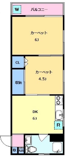 有弘マンション105の間取り