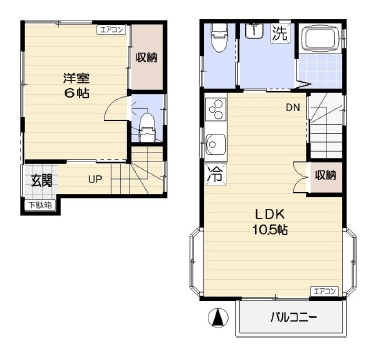 野沢１丁目戸建ての間取り