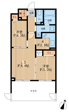 フォレシティ桜新町102の間取り