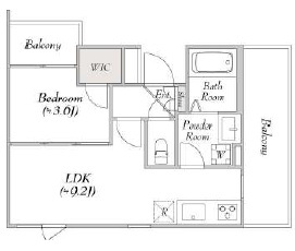 ルミ―クアン桜新町203の間取り