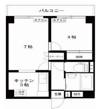 目黒ハイツ614の間取り