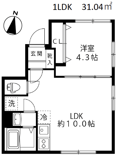 FACTORY NAKAMEGURO（ファクトリー中目黒）102の間取り