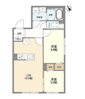ウェルスクエア二子玉川102の間取り