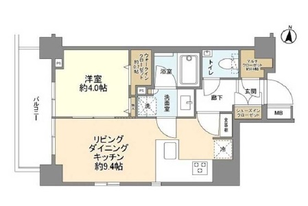 デュオヴェール目黒学芸大学204の間取り