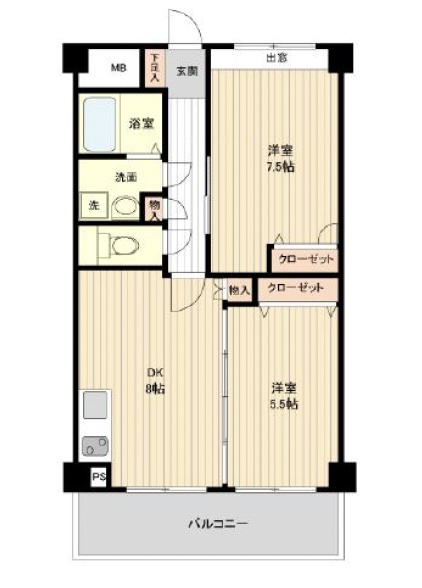 ランファン・ドール二子玉川202の間取り