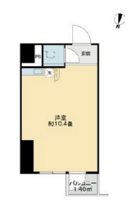 朝日目黒ビジネスマンション404の間取り