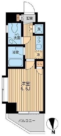 スペーシア池尻大橋４０３の間取り