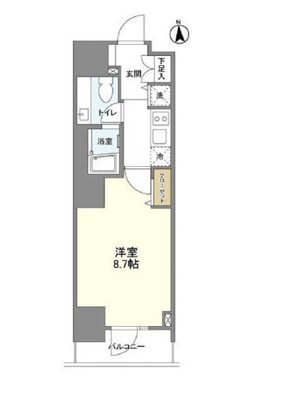 セレニティコート渋谷神泉704の間取り