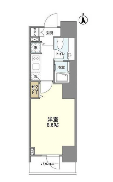 セレニティコート渋谷神泉1402の間取り