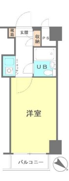 フラッツ大橋303の間取り