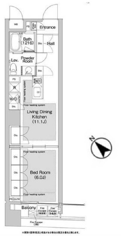 BPRレジデンス渋谷1008の間取り