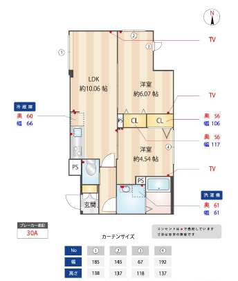 エルファーロ都立大学203の間取り
