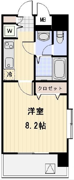メゾン・ド・ヴィレ中目黒204の間取り
