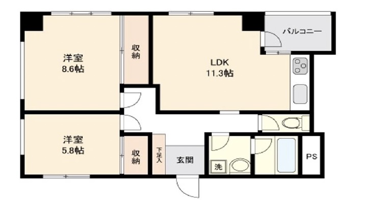 315白金台401の間取り