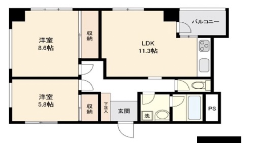 315白金台701の間取り