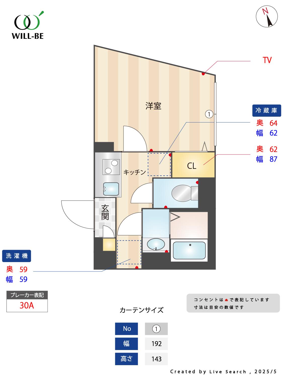 エルファーロ代々木上原Ⅳ403の間取り