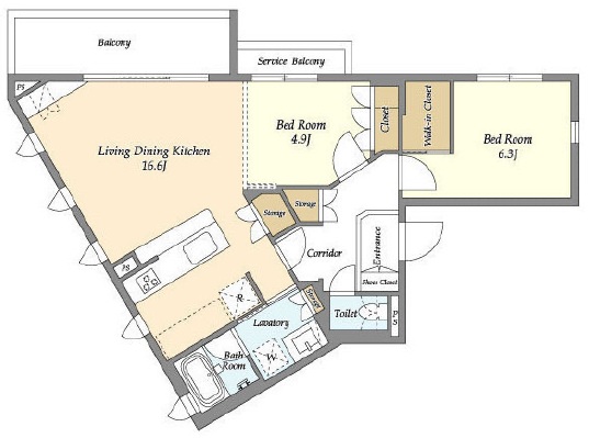 エステート代田橋102の間取り
