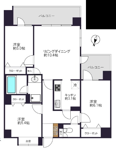 ライオンズガーデンヒルズ白山の間取り