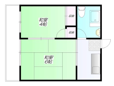 平原マンション406の間取り