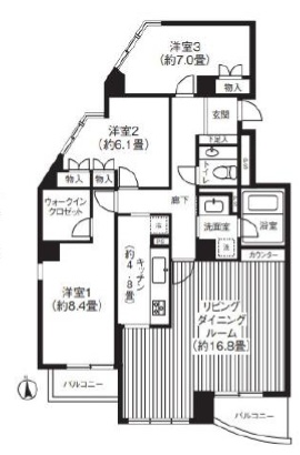 RIS柿の木坂301の間取り