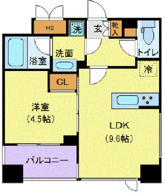 メゾンビスタ渋谷宇田川704の間取り
