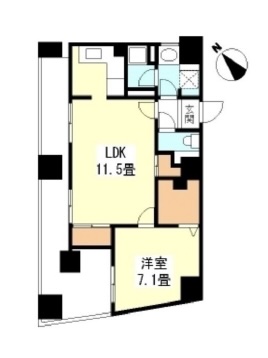 TKフラッツ渋谷1303の間取り