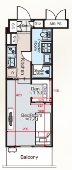 BLESS三軒茶屋EAST302の間取り