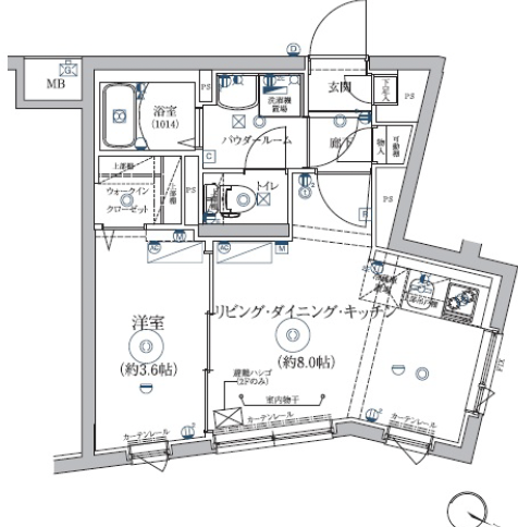 RELUXIA都立大学204の間取り