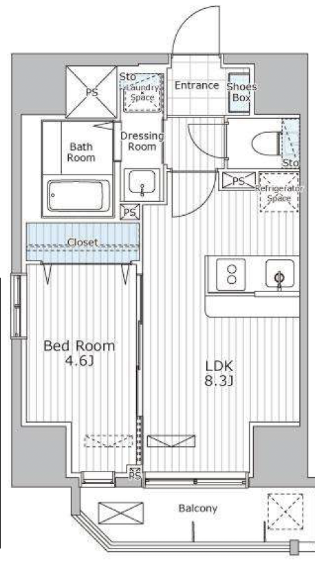ALIVIO N＆S Shibuya(アリヴィオN＆S渋谷)401の間取り