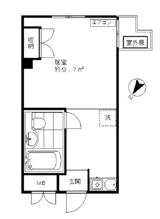 レザン池尻大橋302の間取り