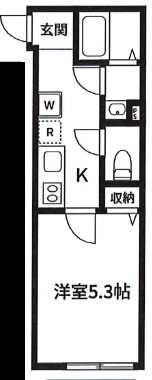 RiverResidence用賀(リバーレジデンス用賀)203の間取り