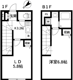RiverResidence用賀(リバーレジデンス用賀)102の間取り