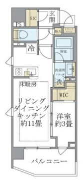 Brillia目黒大橋513の間取り