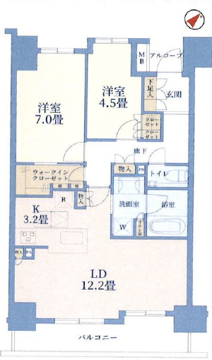 シャリエ三軒茶屋802の間取り