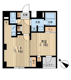 ユニフォート目黒中町304の間取り