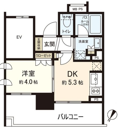 ライオンズアイル渋谷松濤701の間取り