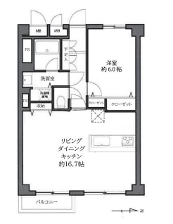 ヴェラハイツ恵比寿411の間取り