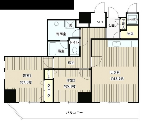 トレステージ目黒1404の間取り