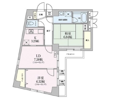 PATH中目黒due（パス中目黒ドゥーエ）401の間取り