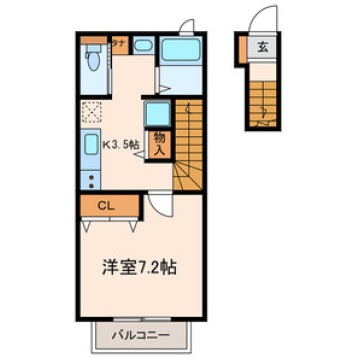 アントル　リヴィエール203の間取り