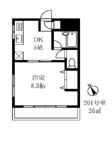 サンク下馬201の間取り
