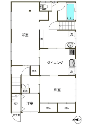 ラーデン中央町2Fの間取り