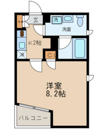 フラット太子堂303の間取り