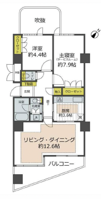 ディアナガーデン恵比寿1104の間取り