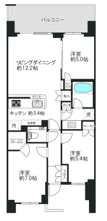 クラッシィハウス世田谷公園マスターズガーデン212の間取り
