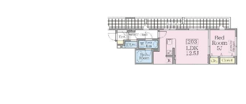 コリーヌ駒場池尻203の間取り