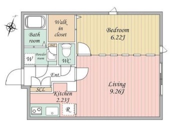 ブランシェ学芸大学204の間取り