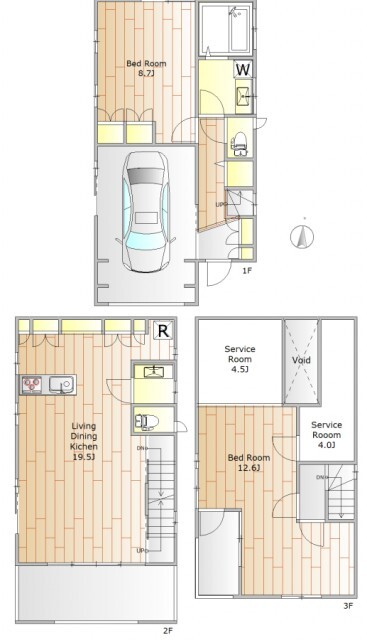 八雲3丁目戸建S邸の間取り